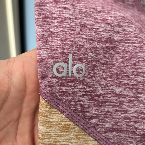 Alo Yoga Sheila Alosoft High-waisted Leggings Colorblock Size Medium - Picture 3 of 7